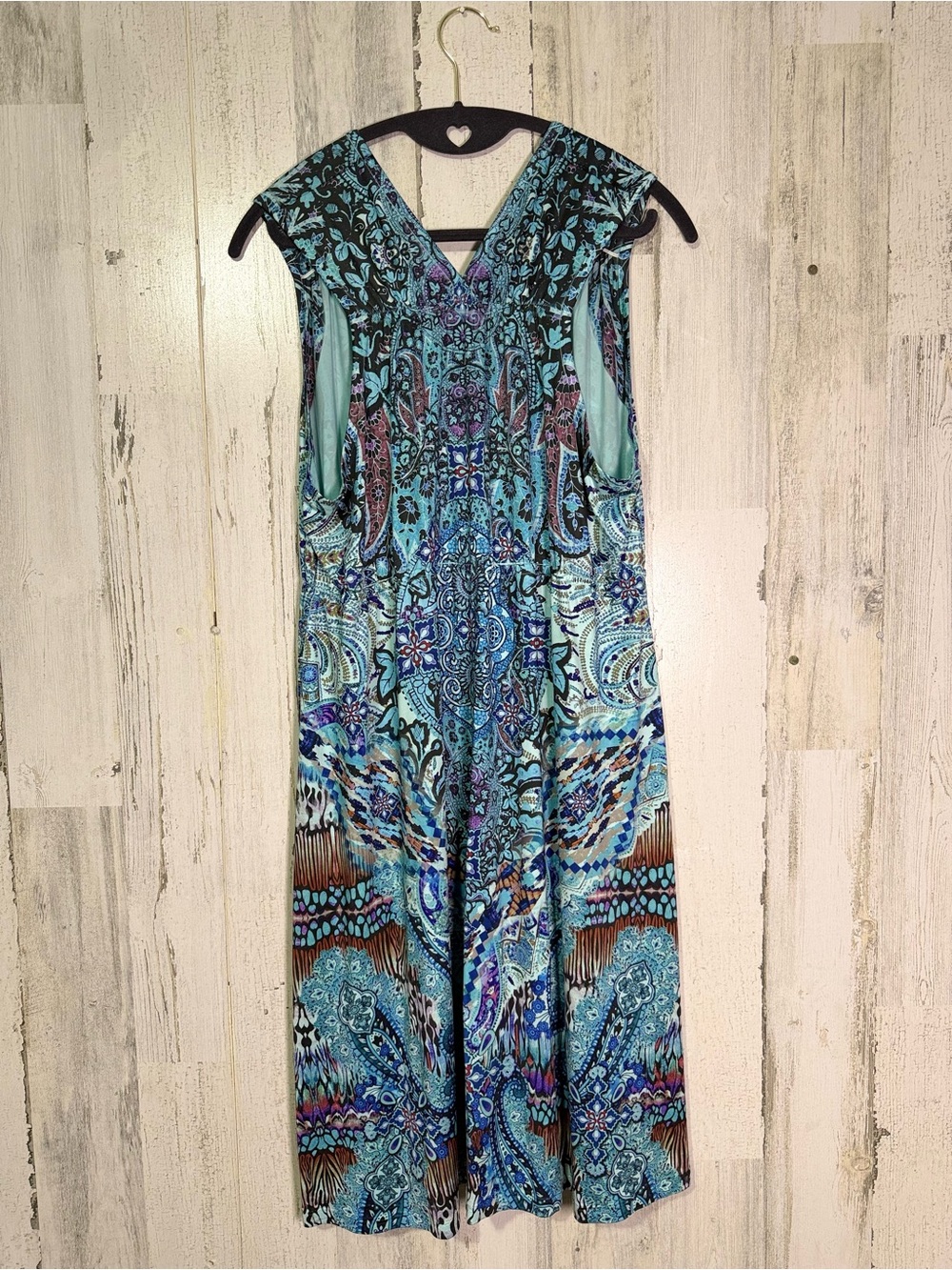 Apt. 9 Paisley Print Sleeveless V-Neck Dress - Women's Size Large - Picture 6 of 8